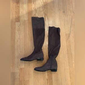 Ivanka Trump Over-The-Knee Gray Suede Boots